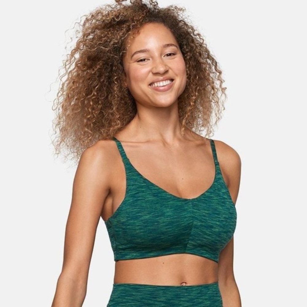 Outdoor voices free form bralette Forrest green